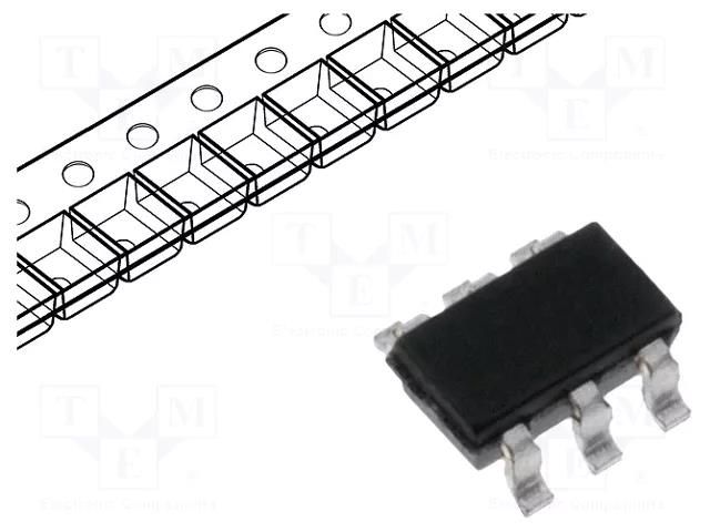 Diode: TVS array; 6.1V; 300W; common anode; SOT23-6; reel,tape; ESD STMicroelectronics ESDA6V1SC6