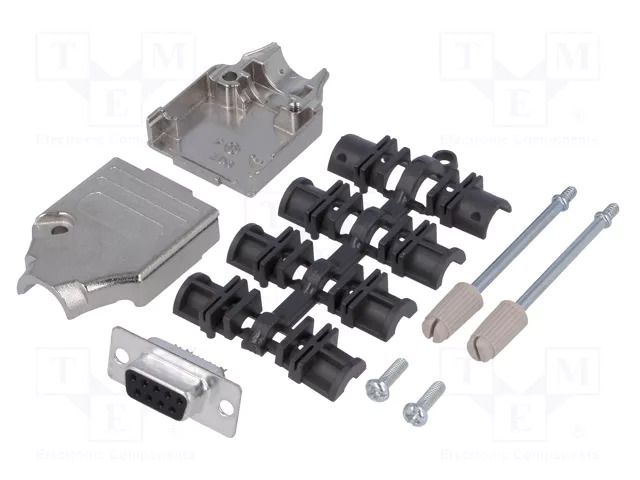 Connector: D-Sub; PIN: 9; plug; female; straight; soldering MH CONNECTORS MHDTZK9-DM9S-K