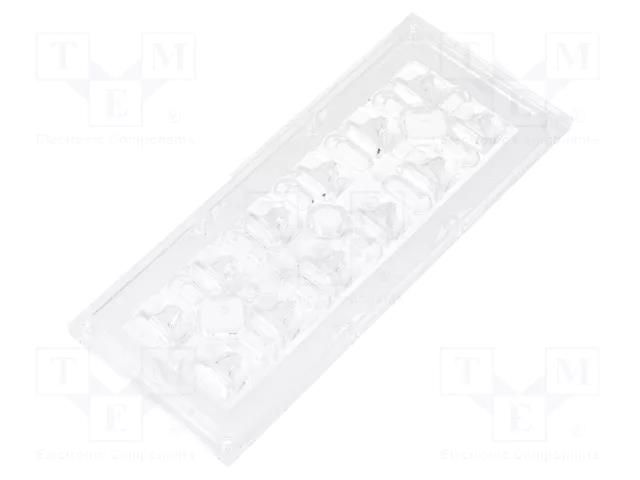 LED lens; rectangular; transparent; H: 9.17mm LEDIL CS14055