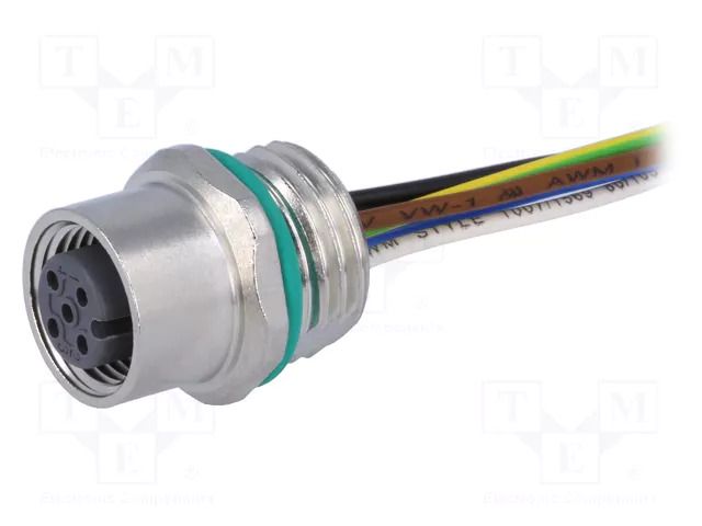 Connector: M12; socket; PIN: 5; female; straight; cables; 0.5m HARTING 21033176505