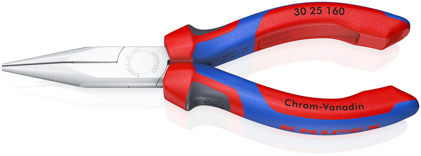 KNIPEX 30 25 160 Long Nose Pliers with comfort handles chrome-plated 160 mm 30 25 160 4003773035060