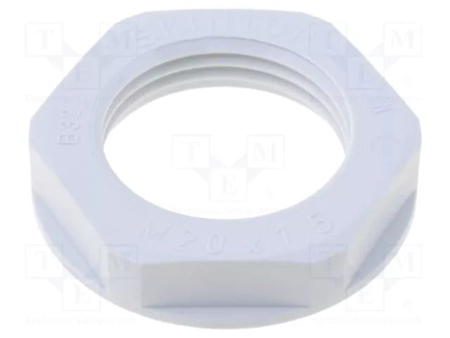 Nut; M20; halogen free; polyamide; UL94V-0; 27mm; grey; Pitch: 1.5 LAPP LP-53119220