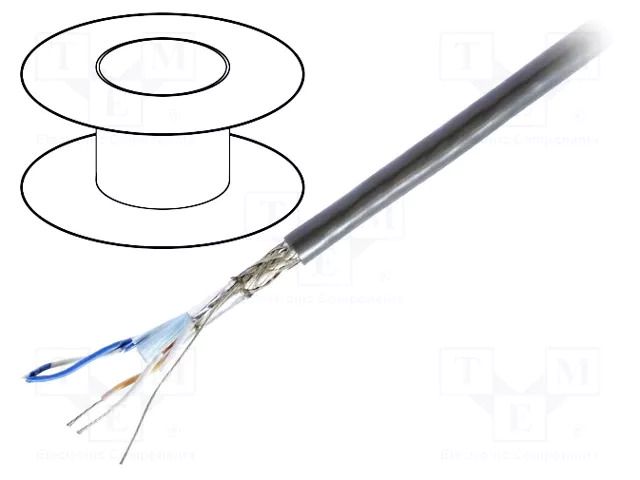 Wire; 3x2x22AWG; RS232,RS485; stranded; Cu; Insulation: PVC; chrome BELDEN 8133.060500