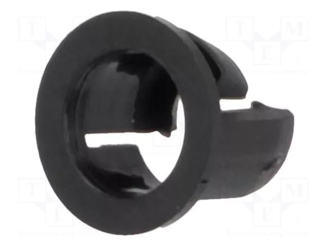 LED holder; 5mm; one-piece; black; UL94V-2; L: 6.3mm; polyamide FIX&FASTEN FIX-LED5-11