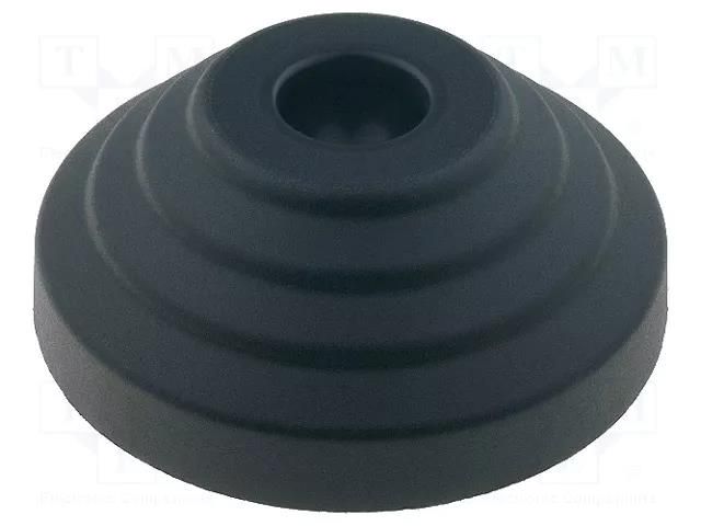 Foot; Base dia: 60mm; polyamide; H: 24mm; Mount.hole diam: 14mm ELESA+GANTER LV.A-60-14