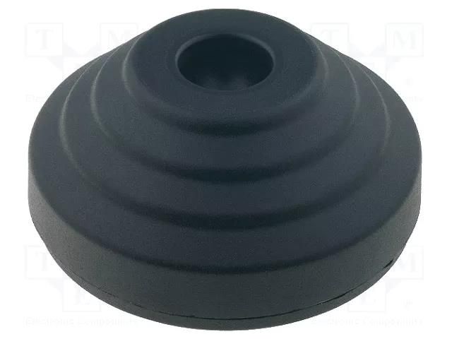 Foot; with no-slip disk; Base dia: 60mm; polyamide; H: 24mm ELESA+GANTER LV.A-60-14-AS