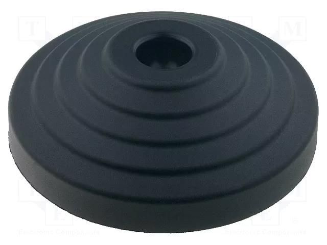 Foot; with no-slip disk; Base dia: 80mm; polyamide; H: 24mm ELESA+GANTER LV.A-80-14-AS