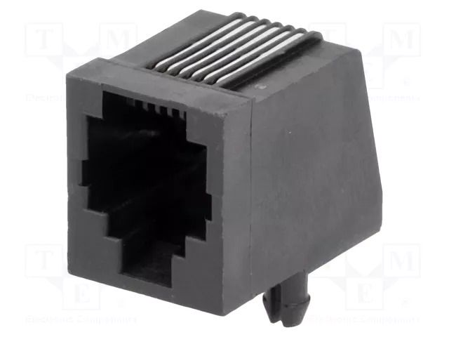 Connector: RJ12; socket; PIN: 6; 6p6c; THT; angled MH CONNECTORS MHRJJ66NFRA