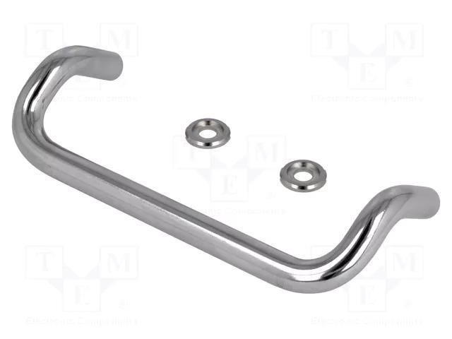 Holder; chromium plated steel; chromium plated; H: 47mm; Ø: 10mm ELESA+GANTER GN425.1-10-120-CR