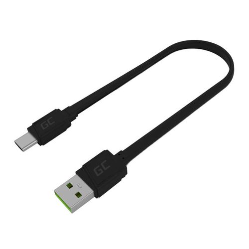 Cable USB - USB-C Green Cell GCmatte, 25cm, with Ultra Charge, QC 3.0, Green Cell KABGC03