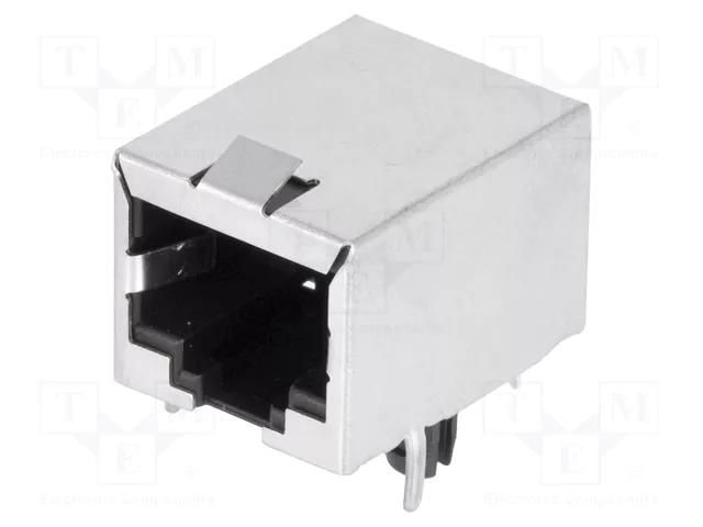Connector: RJ45; socket; PIN: 8; shielded; 8p8c; THT; angled MH CONNECTORS MHRJJ88NFRAS