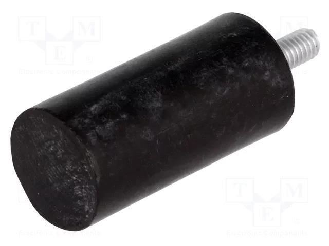 Vibroisolation foot; Ø: 15mm; H: 30mm; Shore hardness: 70±5; 193N ELESA+GANTER DVA4-15-30-M4-70