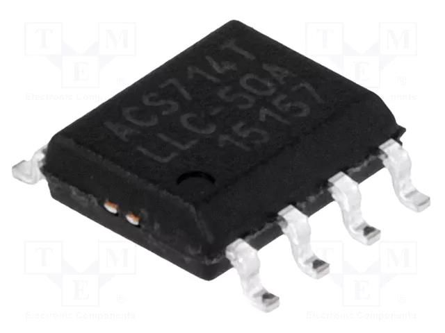 Sensor: Hall; current; SO8; Usup: 4.5÷5.5VDC; ±50A; Temp: -40÷85°C ALLEGRO MICROSYSTEMS ACS714LLCTR-50A-T
