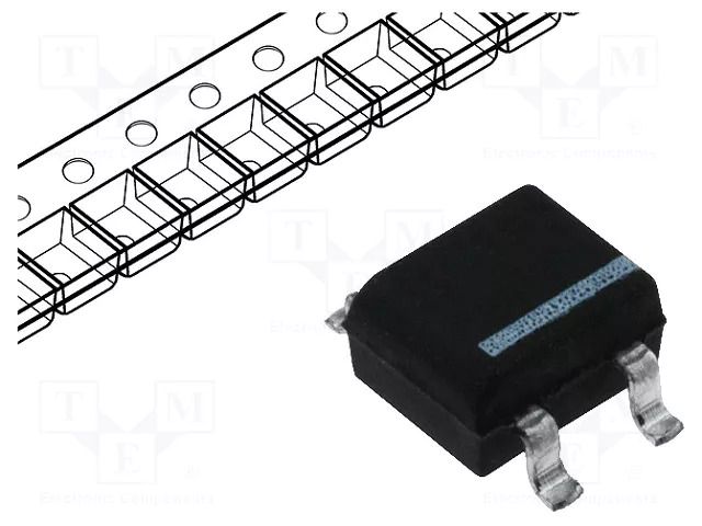 Bridge rectifier: single-phase; Urmax: 400V; If: 0.8A; Ifsm: 25A DC COMPONENTS MB4S-DC