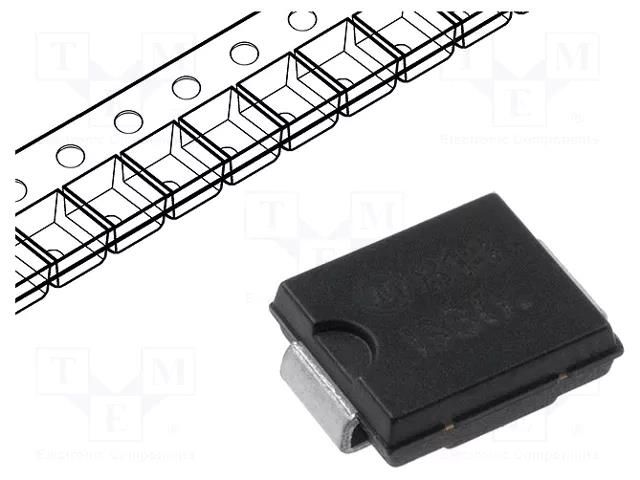 Diode: rectifying; SMD; 100V; 3A; SMC; Ufmax: 1.1V; Ifsm: 100A DACO Semiconductor S3B-DCO