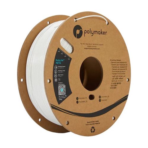 Filament Polymaker PolyLite PETG 1,75mm 1kg - White PLM-22707 6938936710042