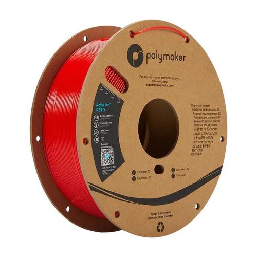 Filament Polymaker PolyLite PETG 1,75mm 1kg - Red PLM-22709 6938936710066