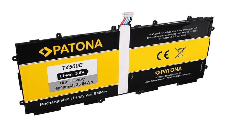 PATONA Battery f. Samsung Galaxy Tab 3 10.1 Galaxy P5200 P5210 P5213 T4500E, PATONA 3124 4055655118231