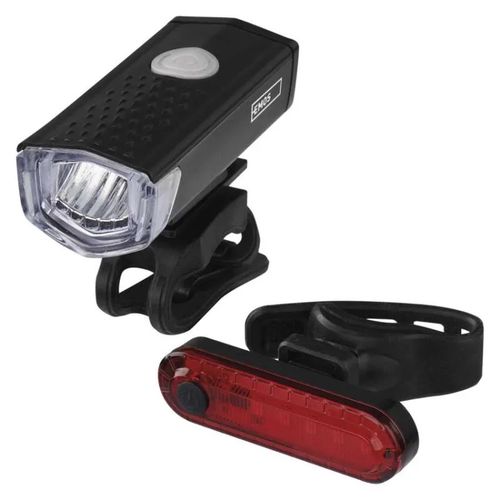 Front + rear rechargeable LED bike light, 90 lm, EMOS P3923 8592920109632
