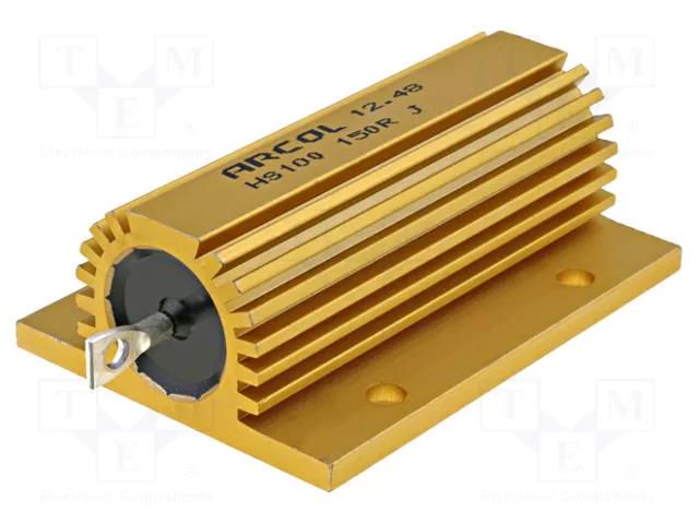 Resistor: wire-wound; with heatsink; screw; 150Ω; 100W; ±5% ARCOL HS100-150RJ