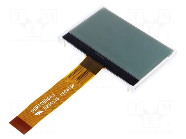 Display: LCD; graphical; 128x64; FSTN Positive; 80x54x6.5mm; 2.9" DISPLAY ELEKTRONIK DEM128064JFGH-PRGB