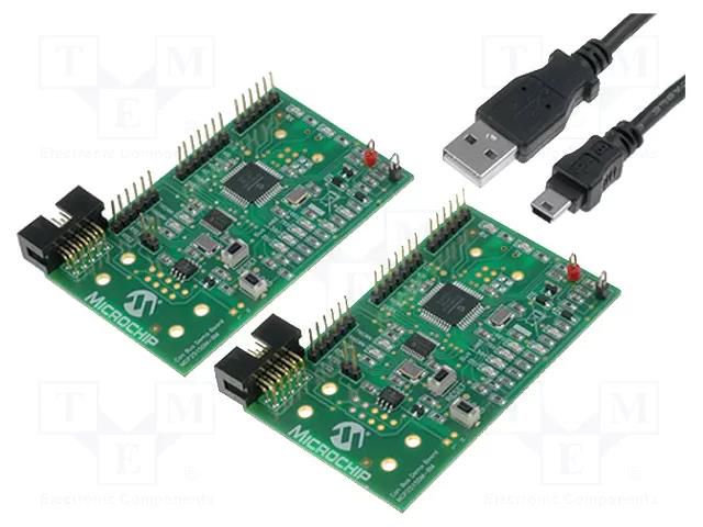Dev.kit: Microchip PIC; PIC18; uC: PIC18F4550; Software: included MICROCHIP TECHNOLOGY MCP2515DM-BM