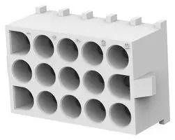 WTB CONN, HEADER, 15POS, 3ROW, 6.35MM 350830-1
