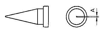 Tip 1.2mm for LT-1, WSP80 soldering iron, Weller W/LT-1