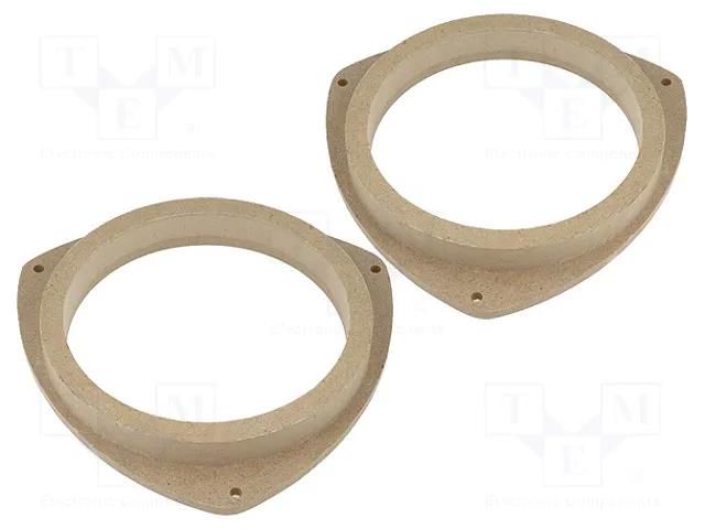 Spacer ring; MDF; 165mm; Toyota; impregnated,varnished; 2pcs. 4CARMEDIA MDF-D.10