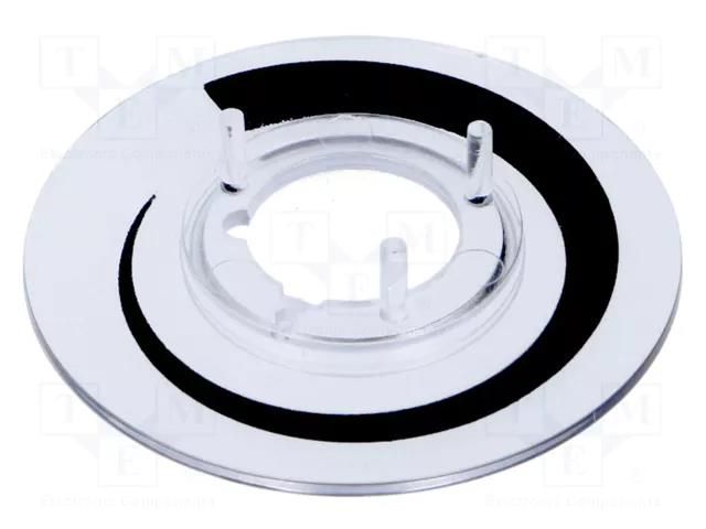 Collar with scale; polycarbonate; transparent; push-in; 31mm OKW A4416020