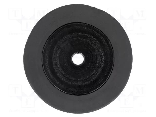 Wheel; black; Shaft: two sides flattened; push-in; Ø: 28mm; 1pcs. POLOLU POLOLU-1127