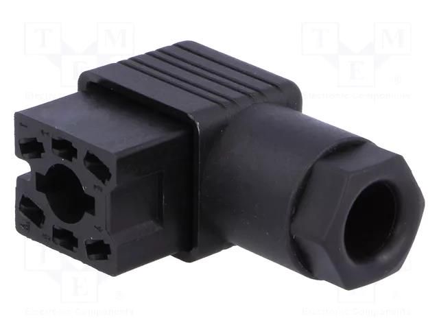 Connector: rectangular; GO; plug; female; PIN: 6; 6A; 50V; IP65; black HIRSCHMANN GO6WF