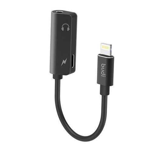 Lightning to AUX mini jack 3.5mm adapter + Lightning Budi (black), Budi 137