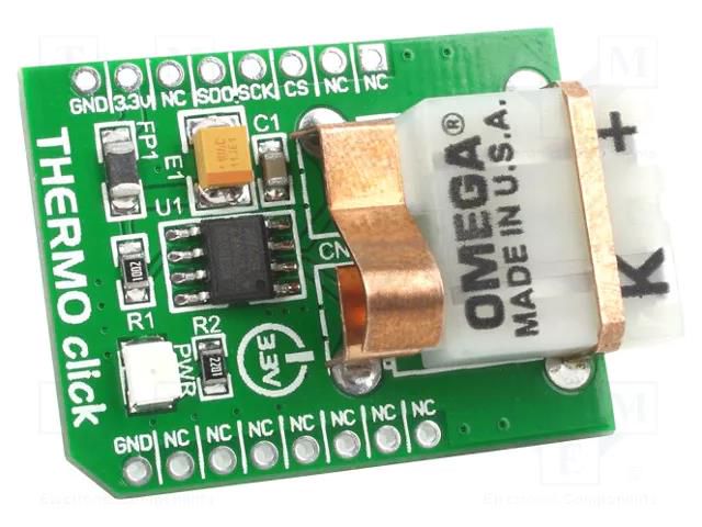 Click board; prototype board; Comp: MAX31855K; thermocouple MIKROE MIKROE-1197