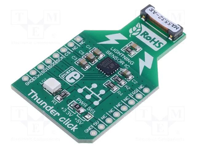 Click board; prototype board; Comp: AS3935,MA5532; 3.3VDC,5VDC MIKROE MIKROE-1444