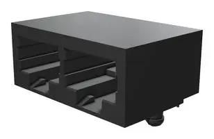 RJ45 CONNECTOR, JACK, 8P8C, 2 PORT, TH 43223-8122