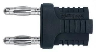 CONN, BANANA, PLUG, 12A, BLACK KURZ 14-4 IG MB NI / SW