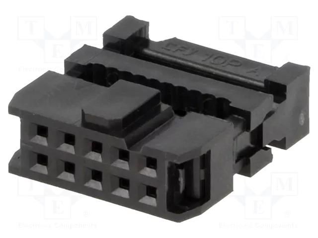 Connector: IDC; plug; female; PIN: 10; IDC; for ribbon cable; 2.54mm CONNFLY DS1016-10MASIBB