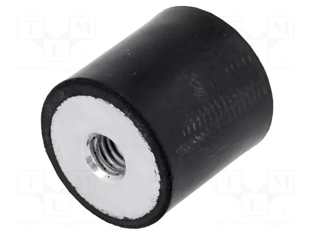 Vibration damper; M6; Ø: 20mm; rubber; L: 20mm; H: 6mm; 267N; 53N/mm ELESA+GANTER DVA3-20-20-M6