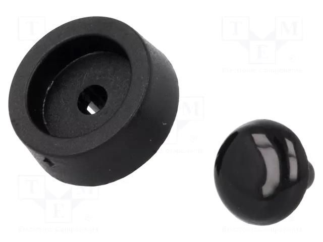 Quick mounting foot; black; polyetylene; A: 5mm; B: 12.7mm; C: 12mm FIX&FASTEN FF-7