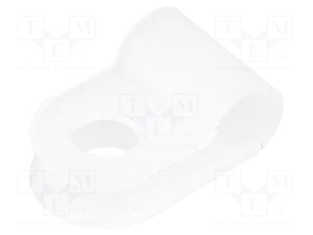 Fixing clamp; Cable P-clips; ØBundle : 4.5mm; polyamide; natural FIX&FASTEN FIX-CC-19