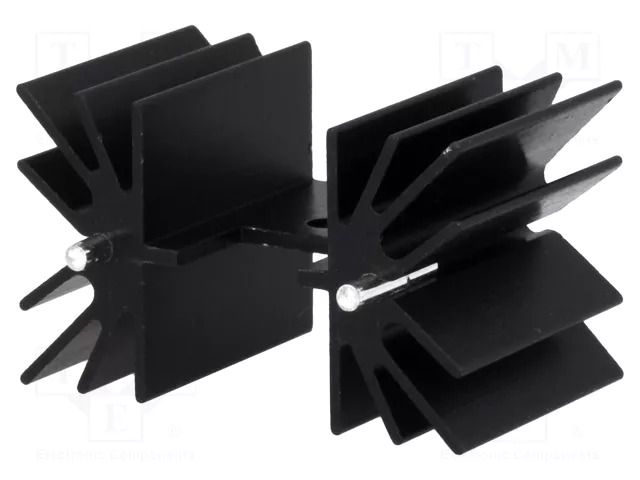 Heatsink: extruded; TO220; black; L: 25.4mm; 7.1K/W; aluminium STONECOLD HS-142-25