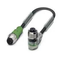 SENSOR CORD, 3P M12 PLUG-M12 R/A RCPT 1546592