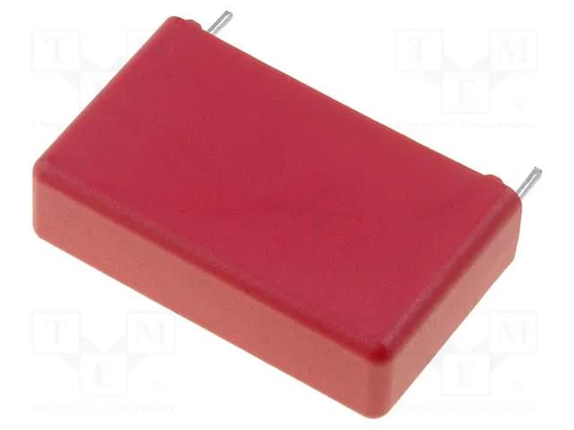 Capacitor: polyester; 4.7uF; 63VAC; 100VDC; 27.5mm; ±10%; MKT; THT WIMA MKS4-4.7U/100