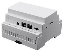 RASP PI 4B ENCLOSURE, DIN RAIL, PC, GRY MP001137