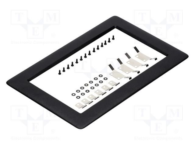 Frontal bezel; Colour: black; Enclos.mat: plastic; Dim: 191x121mm 4D Systems 4D-BEZEL-70-B