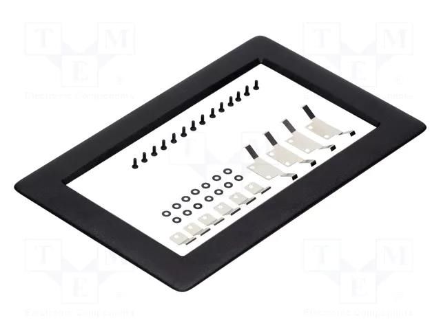 Frontal bezel; Colour: black; Enclos.mat: plastic; Dim: 191x121mm 4D Systems 4D-BEZEL-70-B