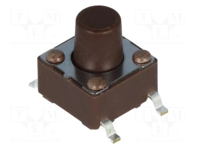 Microswitch TACT; SPST-NO; Pos: 2; 0.05A/12VDC; SMT; none; 1.6N DIPTRONICS DTSM-63N-V-B
