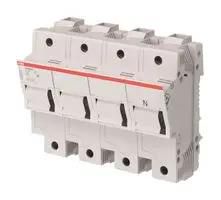 DIN RAIL FUSE HOLDER, 3P+N, 125A, 600V E93N/125