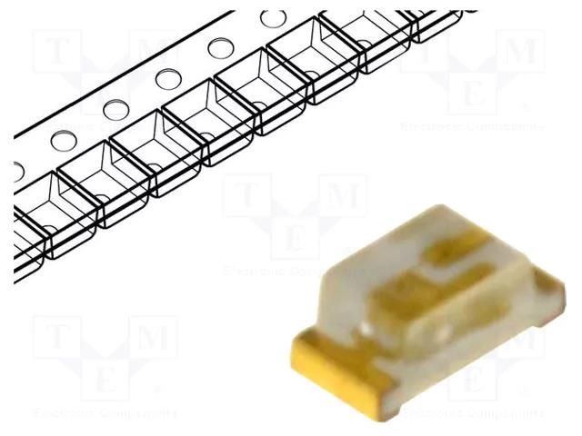 LED; yellow; SMD; 0603; 48÷130mcd; 1.8÷2.6VDC; 1.6x0.8x0.7mm; 120° WAH WANG HOLDING WW-YHS190TS-E